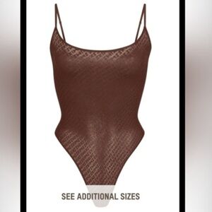 Skims C3 Logo Mesh Foil Cami Bodysuit NWT THONG NWT SIZE 3X